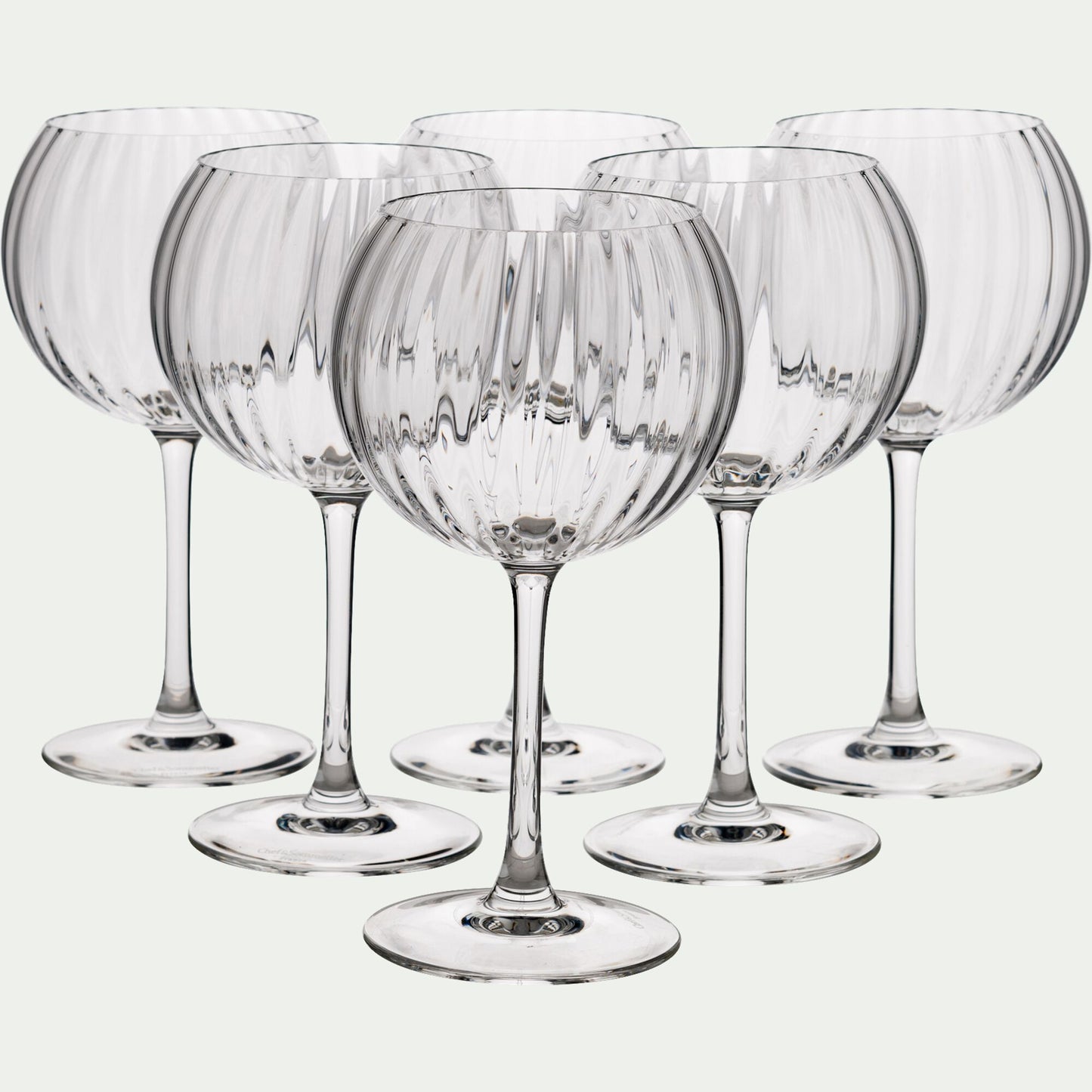 SYMETRIE - Coffret de 6 verres à pied ballon en cristallin 58cl - transparent