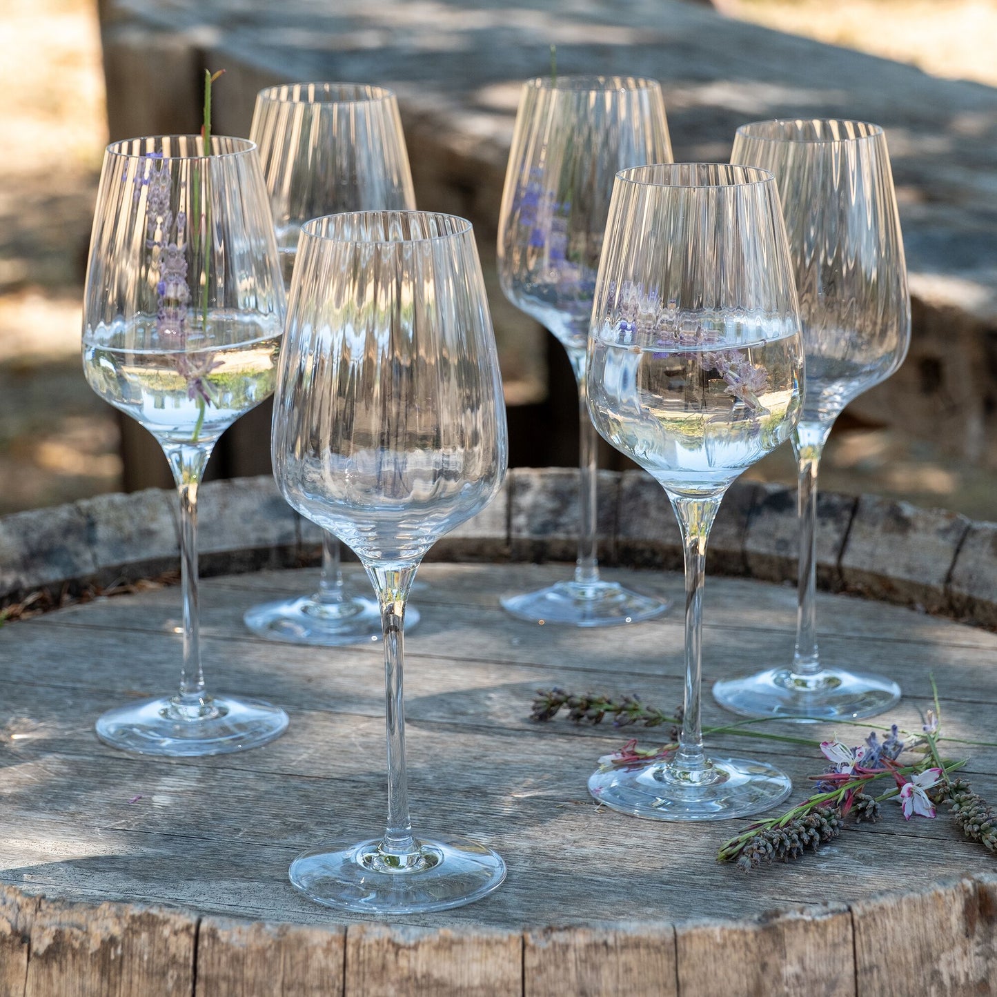 SYMETRIE - Coffret de 6 verres à pied tulipe en cristallin 45cl - transparent