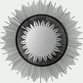 ANAYA - Miroir soleil en acier et verre - gris D81cm