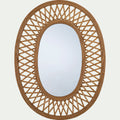 HAWAL - Miroir ovale cannage en bambou - naturel H81cm