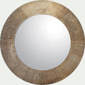 KOTAL - Miroir rond en aluminium côtelé - doré D88cm