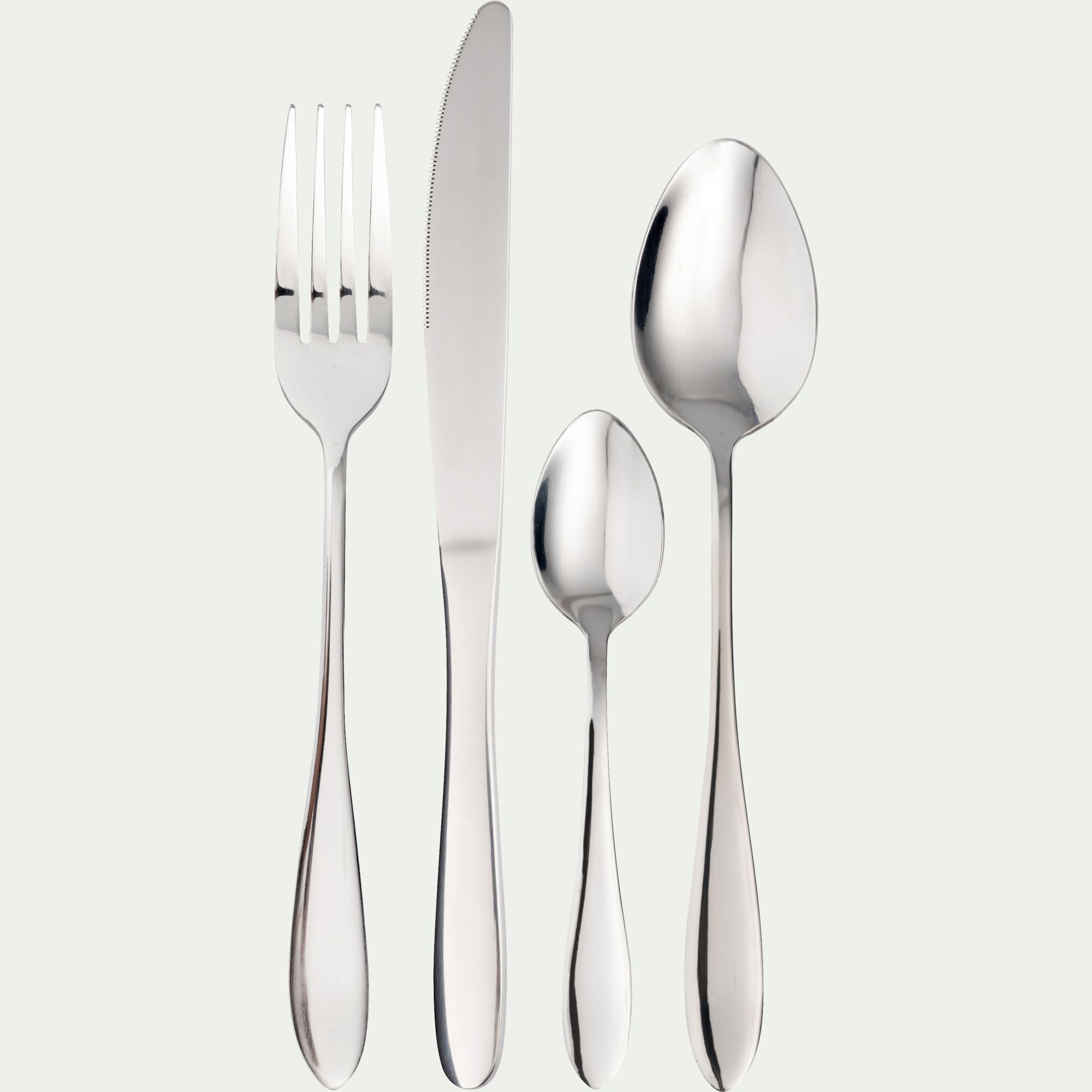 FATI - Ménagère 16 pièces en inox - argenté métallisé