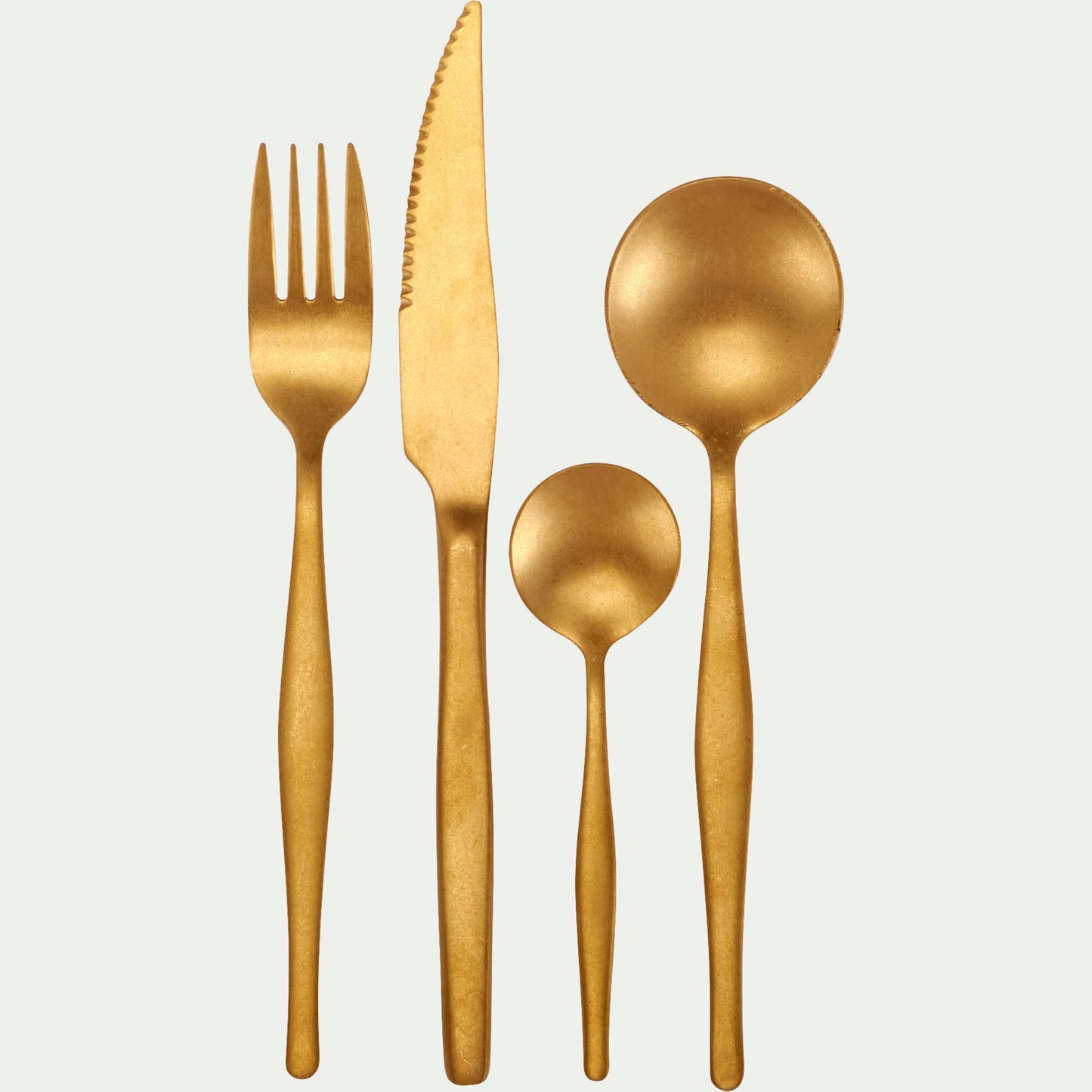 VAQUI - Ménagère 16 pièces en inox - doré