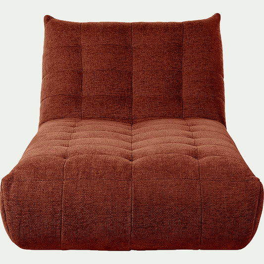 SCALO - Méridienne en tissu chenille - brun rustrel