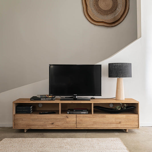 NAIS - Meuble TV en acacia L170cm - bois clair