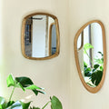 ALMOS - Miroir carré en bois de manguier 50x50cm - naturel
