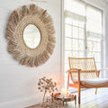 HOURTIN - Miroir rond en jonc de mer - naturel D100cm