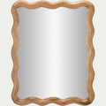 ALANA - Miroir ondulé en bois de manguier 51x63cm - bois clair
