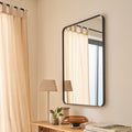 LORIS - Miroir rectangulaire en aluminium l60xH90cm - noir