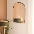 LORIS - Miroir arche en aluminium l61xH91cm - noir