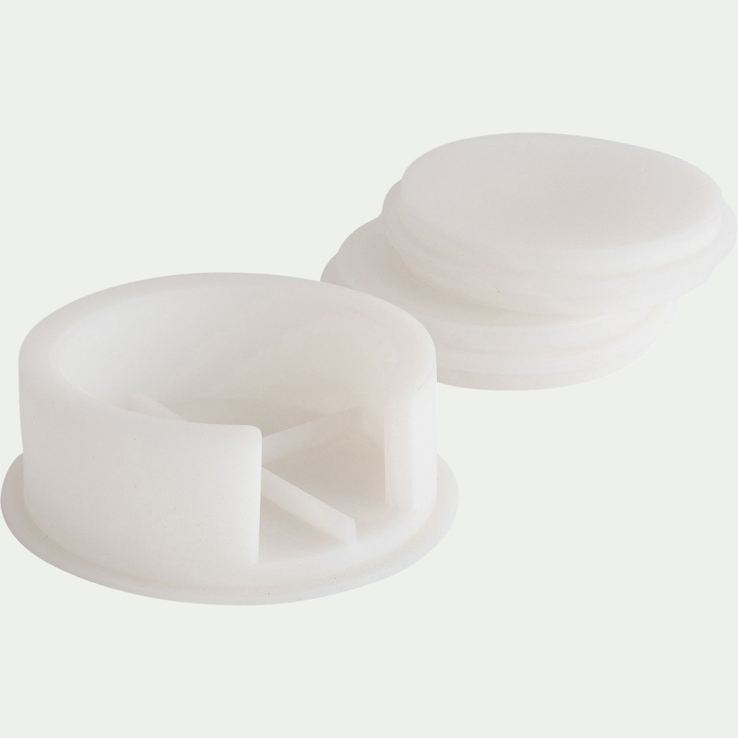 UNICRAFT - Moule sous-verre en silicone - blanc translucide
