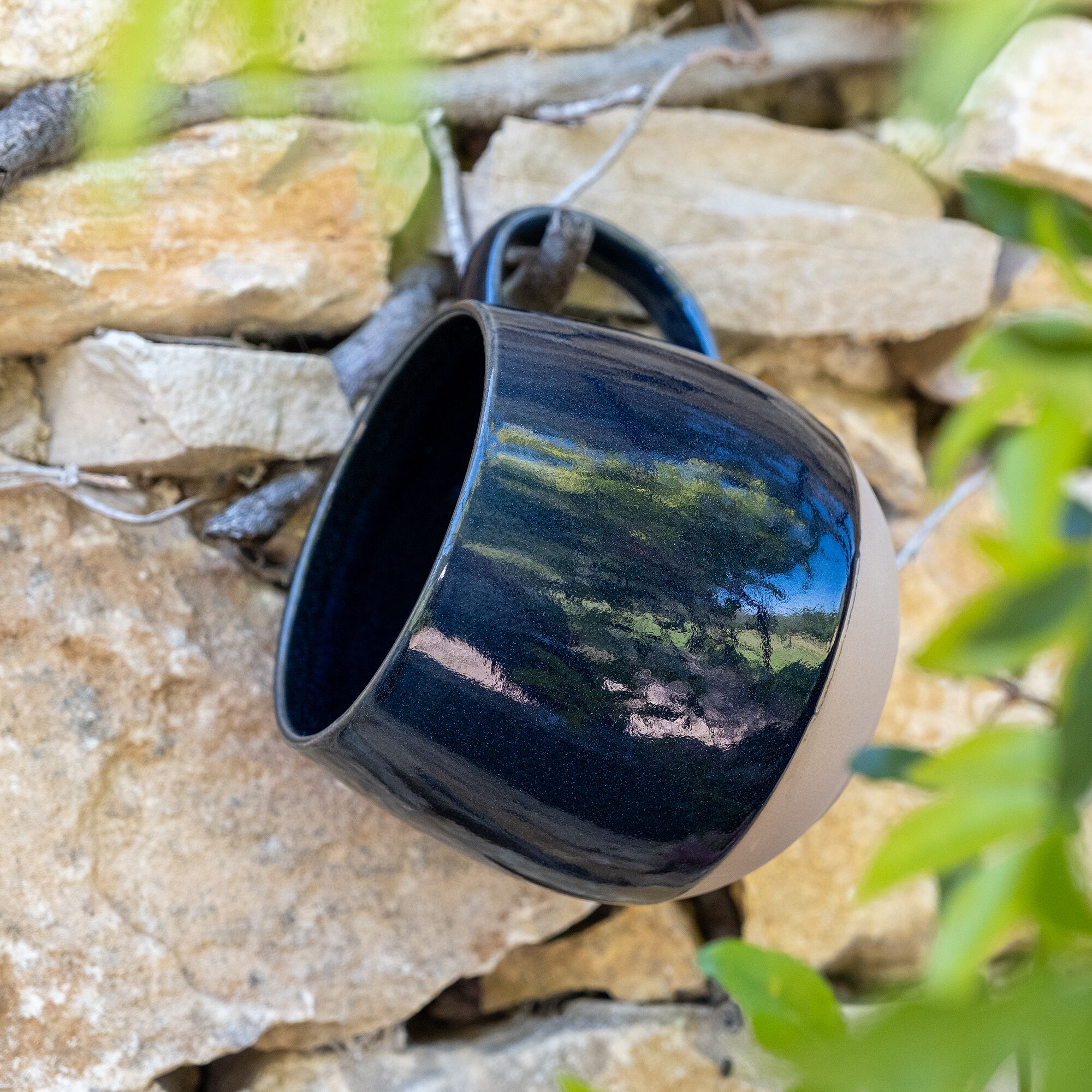ERI - Mug avec anse en grès 47cl - bleu