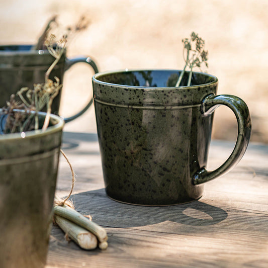 JASPE - Mug avec anse en grès 50cl - vert
