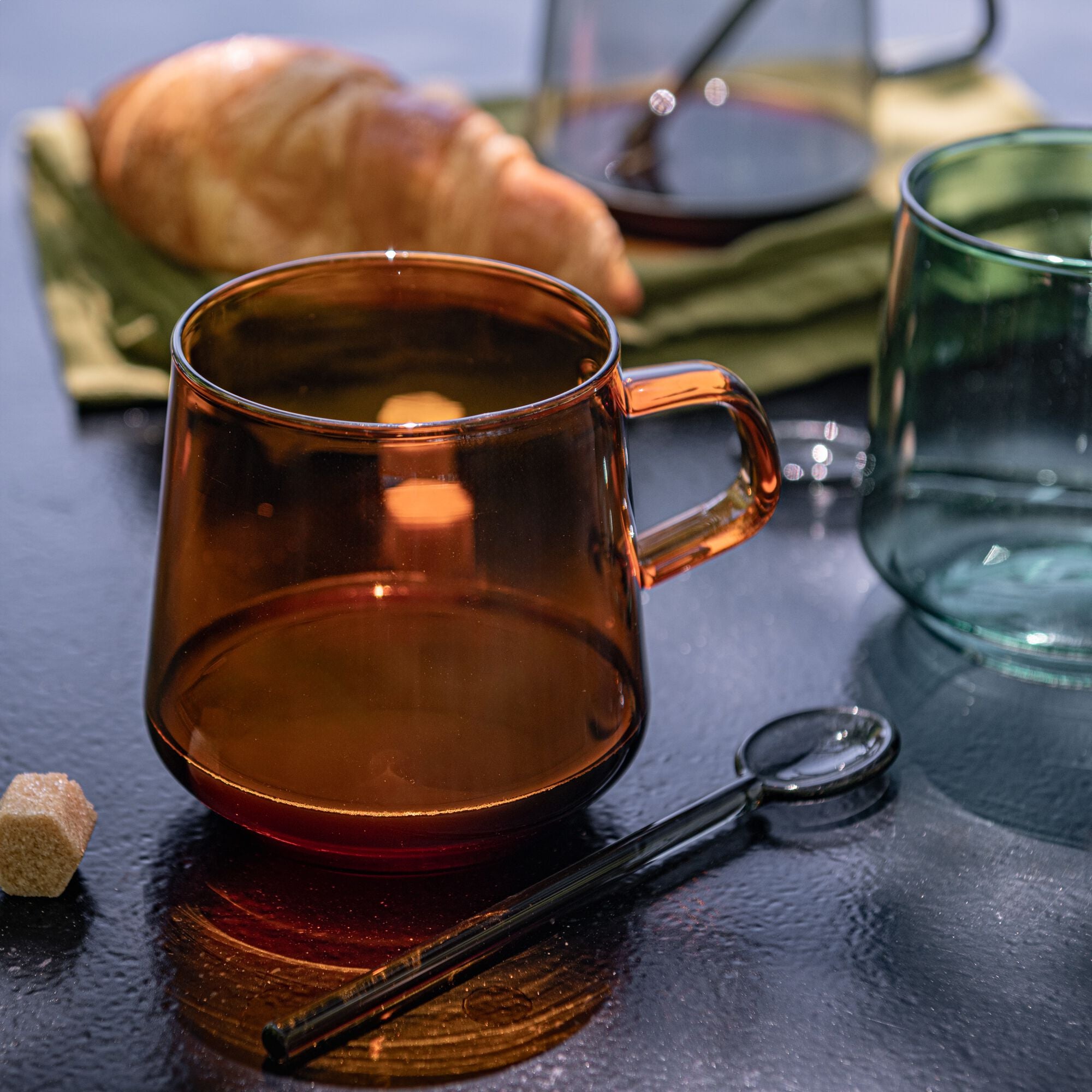 IGGY - Mug en verre 42cl - jaune millepertuis