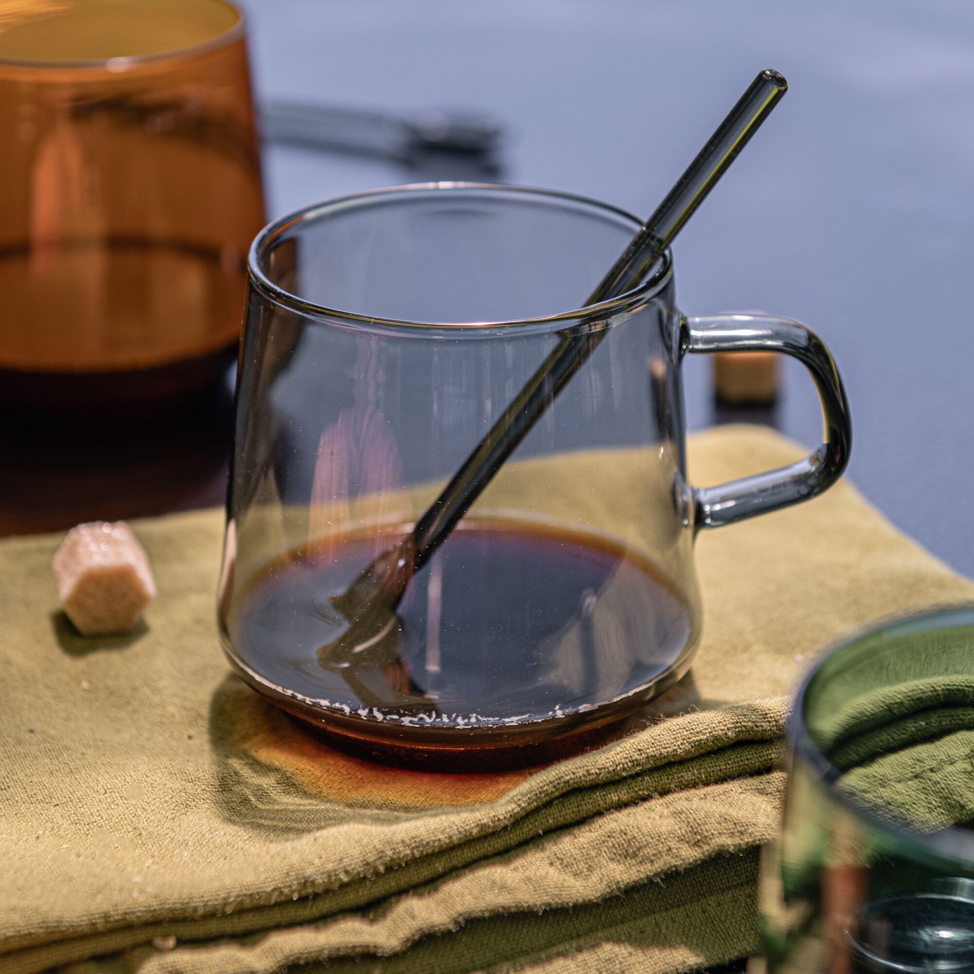 IGGY - Mug en verre 42cl - gris