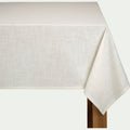LANIS - Nappe en coton 150x250cm - blanc écru