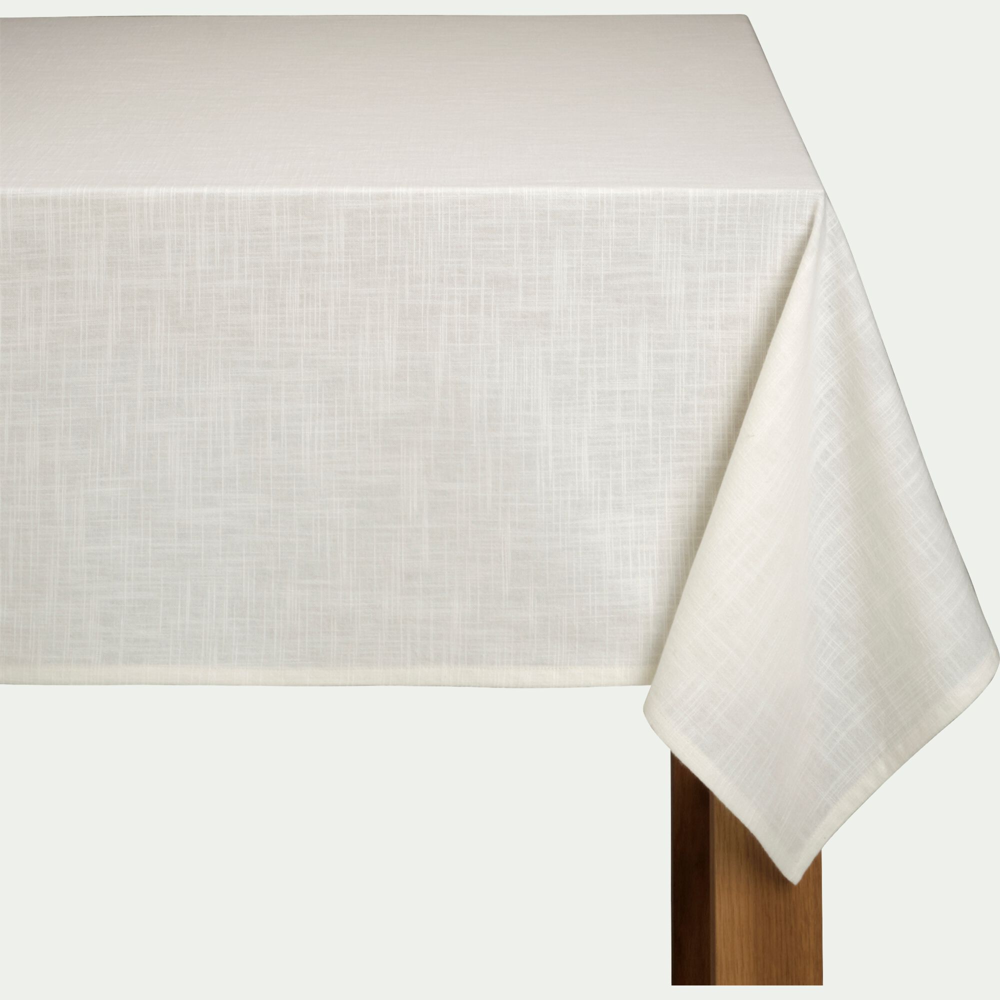 LANIS - Nappe en coton 150x250cm - blanc écru