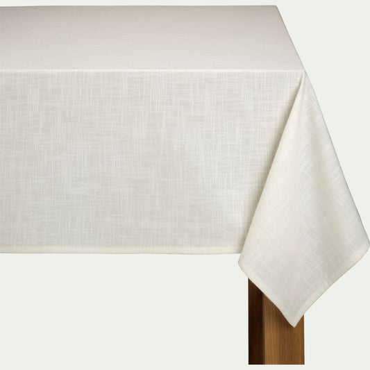 LANIS - Nappe en coton 150x250cm - blanc écru