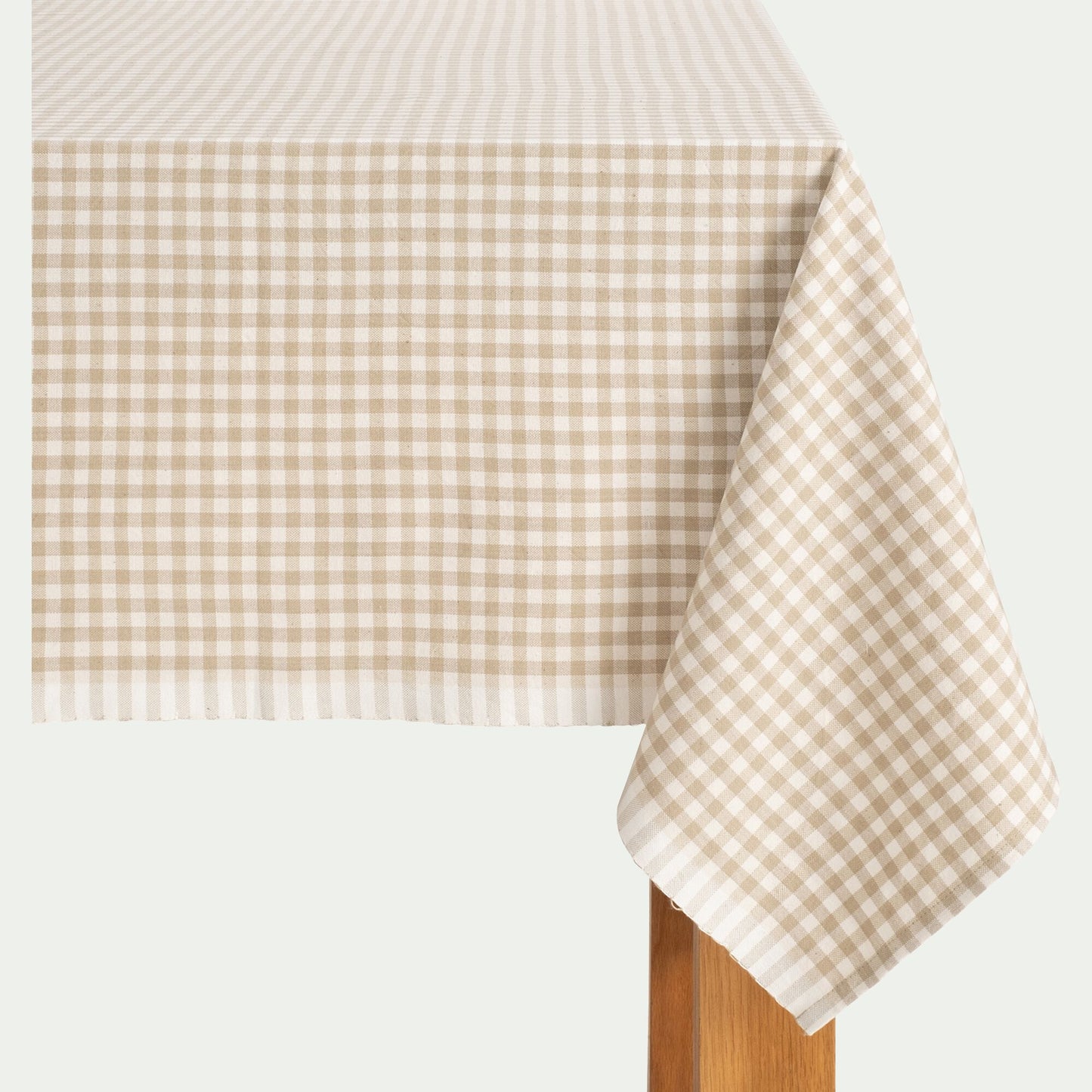 TIANA - Nappe à carreaux en coton 150x250cm - beige