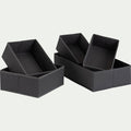 DIONIS - Lot de 5 paniers organiseur - gris