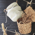 CARINO - Panier en tissu - blanc ventoux D40cm