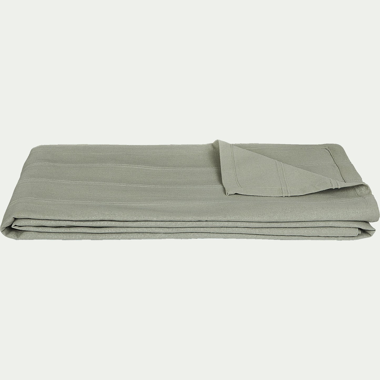BELCODENE - Couvre-lit tissé en coton 180x230cm - vert olivier