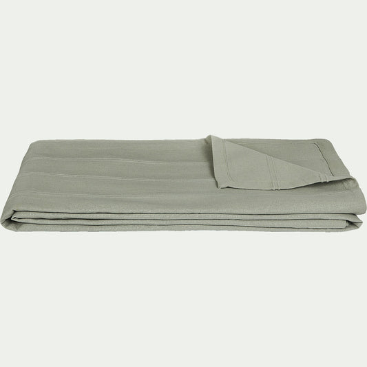 BELCODENE - Couvre-lit tissé en coton 180x230cm - vert olivier