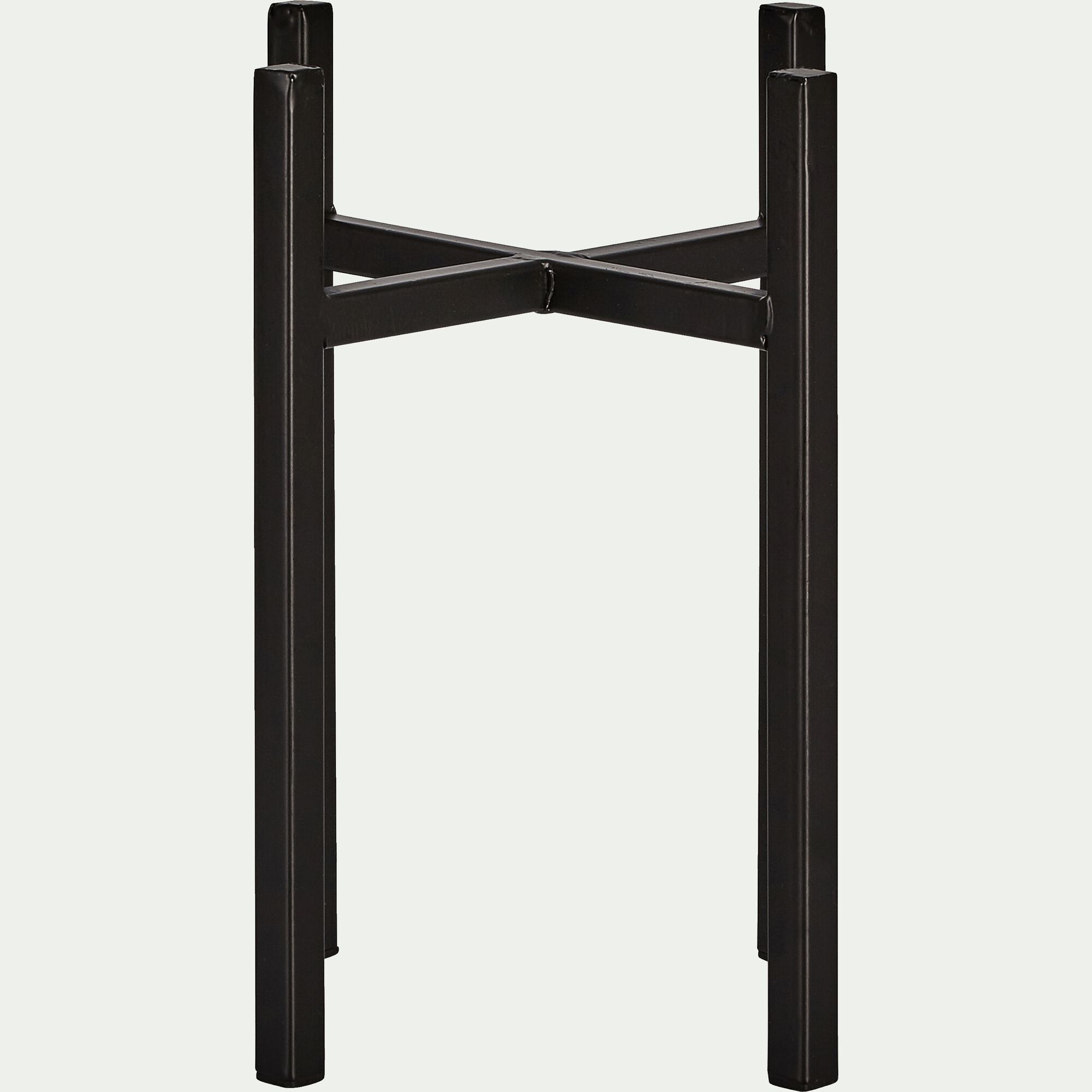 ASCOT - Porte-plante en métal noir H25xD16,5cm