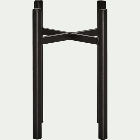 ASCOT - Porte-plante en métal noir H25xD16,5cm