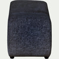 AURORE - Pouf rectangle en tissu chenille benjo - bleu marine