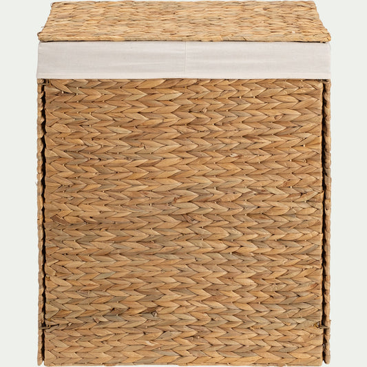 JACINTHE - Panier en jacinthe d'eau H60xL50cm - naturel