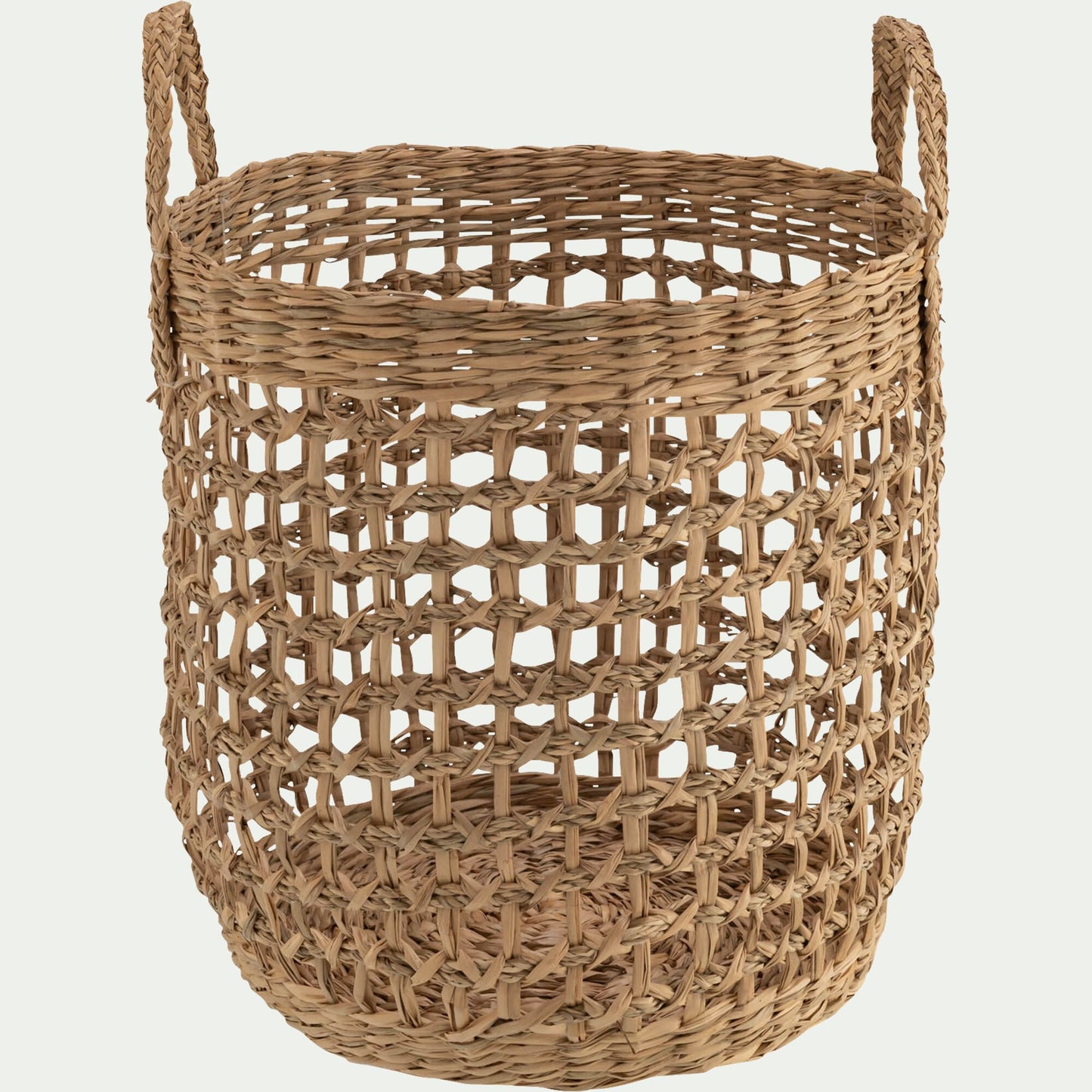 POSITANO - Panier tressé en jonc de mer D30xH30cm - naturel