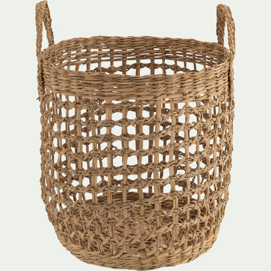 POSITANO - Panier tressé en jonc de mer D30xH30cm - naturel
