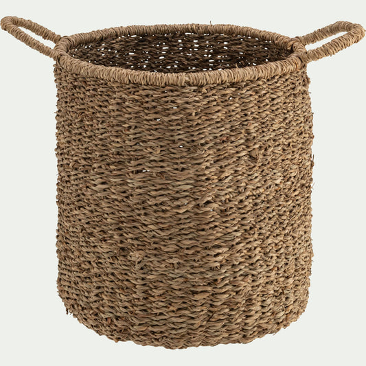 ZAGORA - Panier de rangement en jonc de mer D32xH40cm - naturel