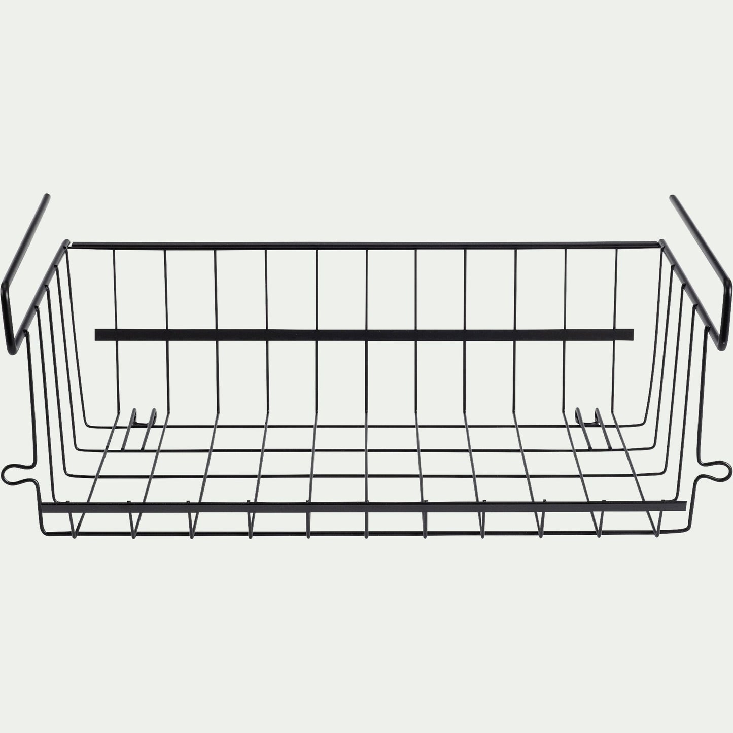 DARIS - Panier filaire en fer galvanisé 36x25cm - gris