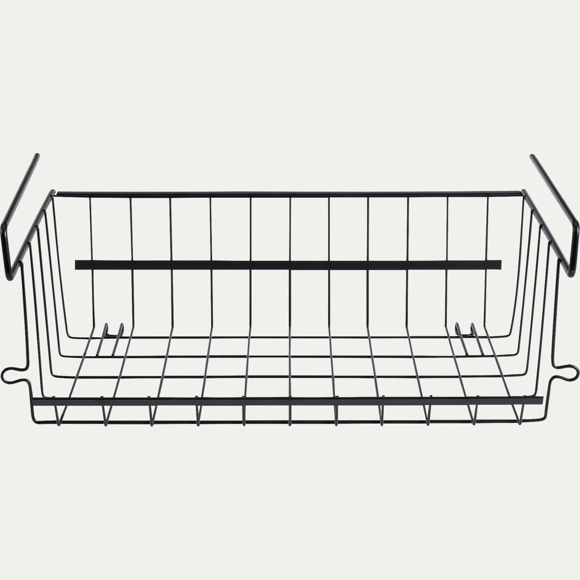 DARIS - Panier filaire en fer galvanisé 36x25cm - gris