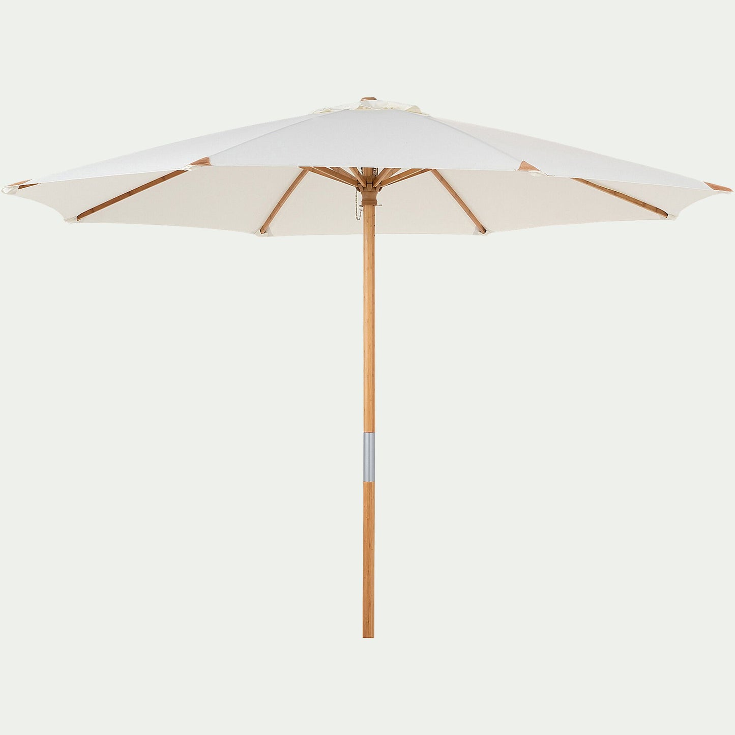 TELESE - Parasol droit en bambou D270cm - blanc écru