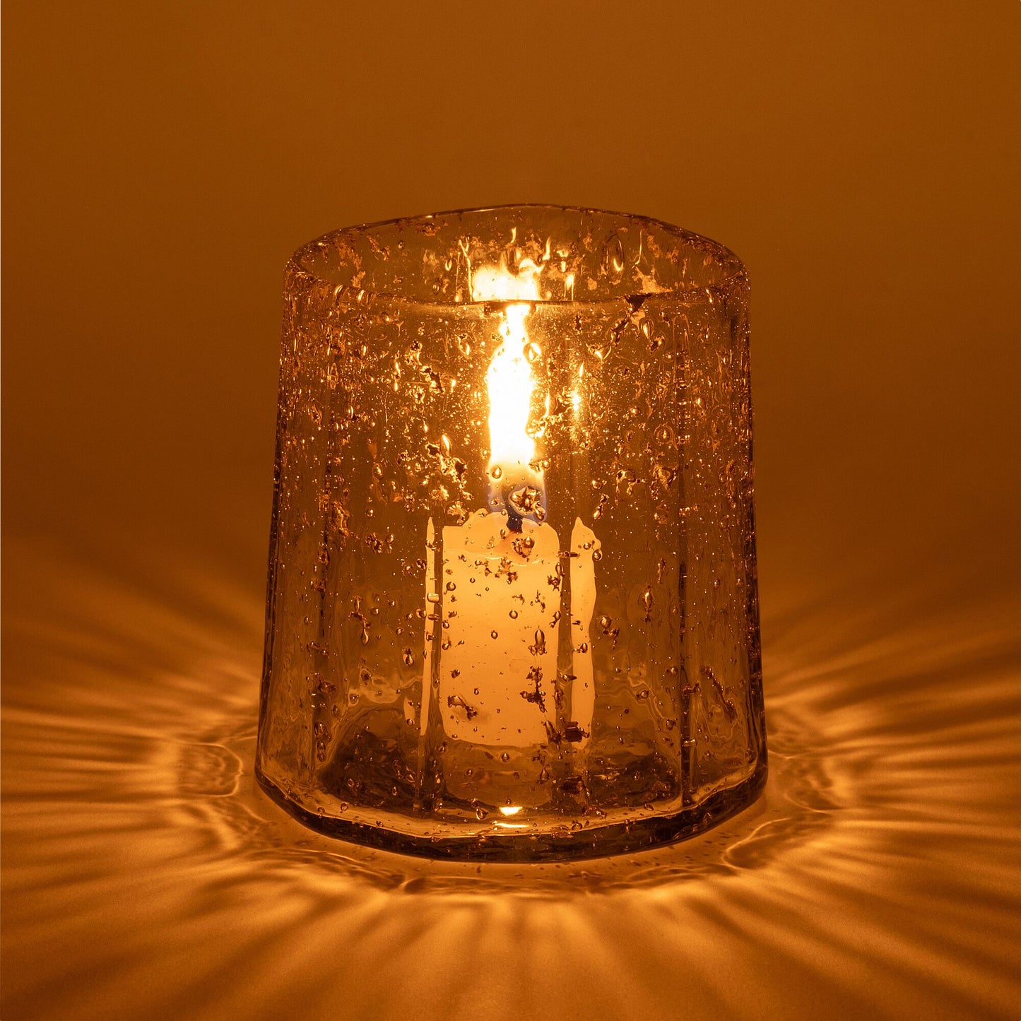 BIVIO - Photophore en verre H7cm - transparent