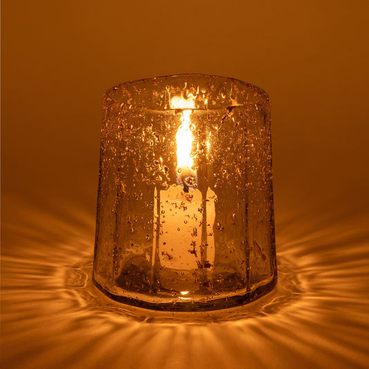 BIVIO - Photophore en verre H7cm - transparent