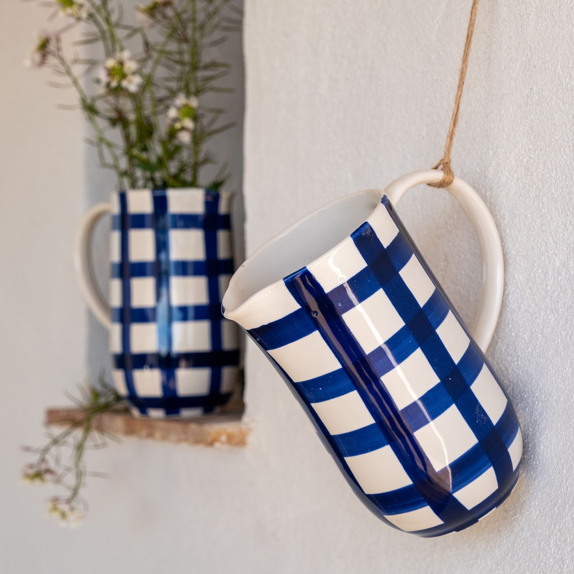 ALDO - Pichet en grès 1L - bleu