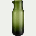 BOLHA - Carafe en verre bullé 83cl - vert avocado