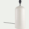 ALERIA - Pied de lampe électrifié en céramique D21cm - blanc