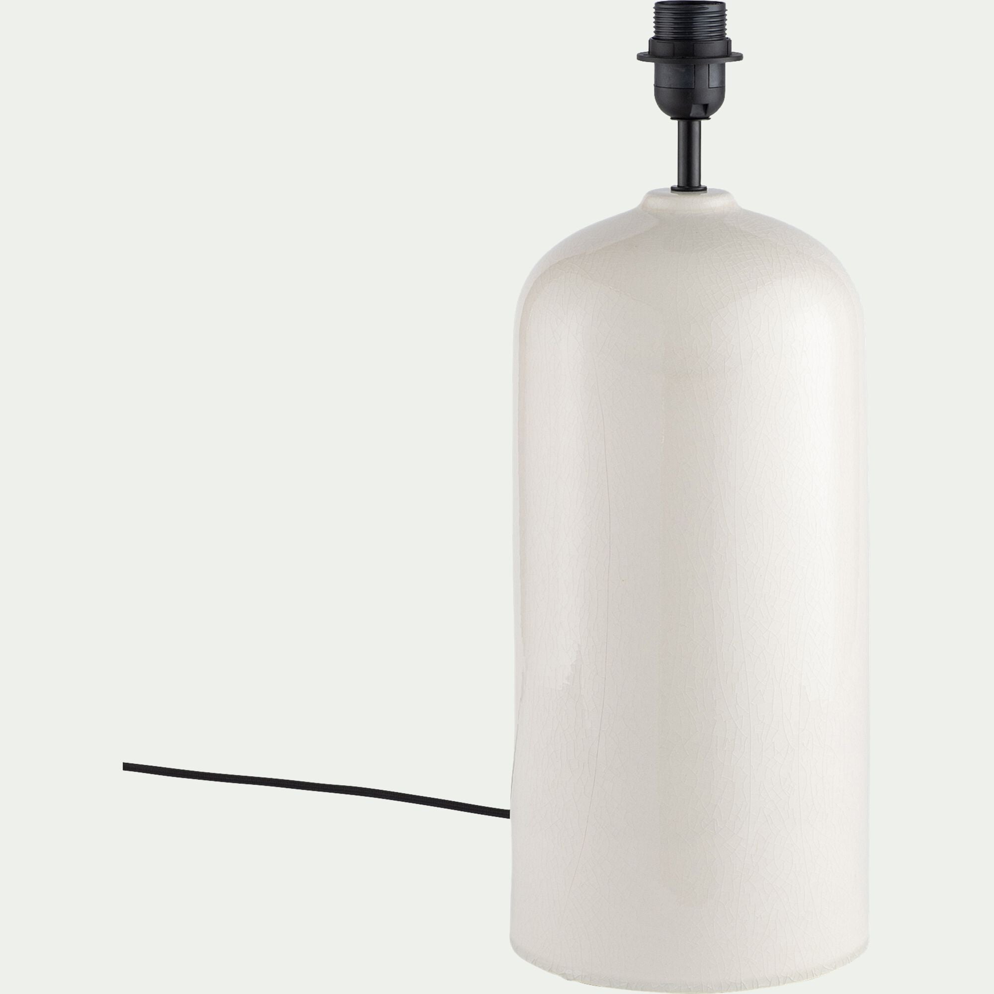 ALERIA - Pied de lampe électrifié en céramique D21cm - blanc