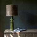 ASCO - Pied de lampe électrifié en céramique D12cm - vert