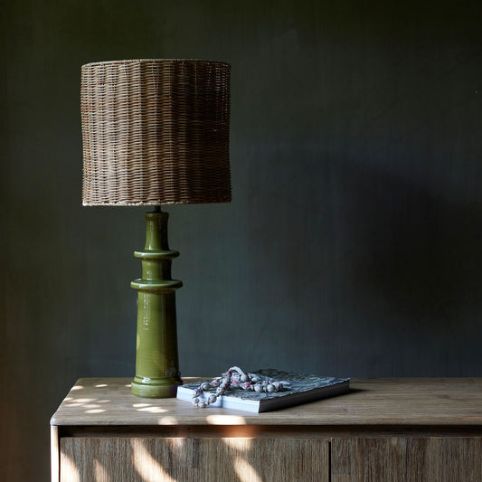 ASCO - Pied de lampe électrifié en céramique D12cm - vert