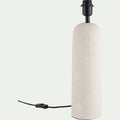 LAURINA - Pied de lampe électrifié en fibre de verre D13cm - blanc