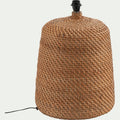 LENY - Pied de lampe électrifié en rotin H57cm - naturel