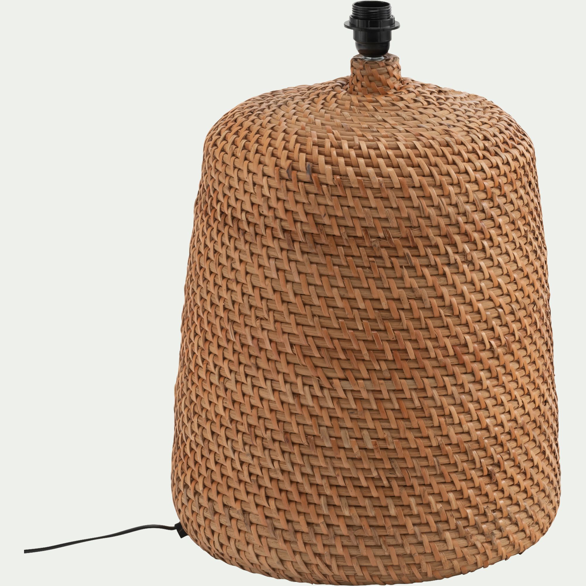 LENY - Pied de lampe électrifié en rotin H57cm - naturel