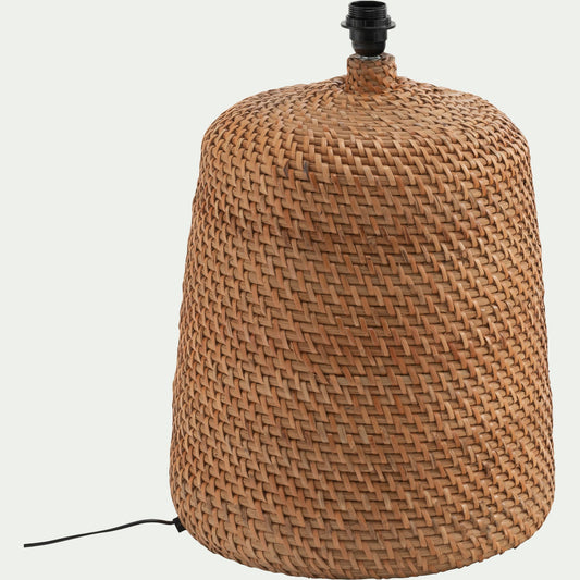 LENY - Pied de lampe électrifié en rotin H57cm - naturel