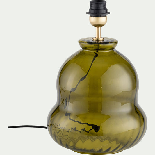 RAVELLO - Pied de lampe électrifié en verre D20cm - vert